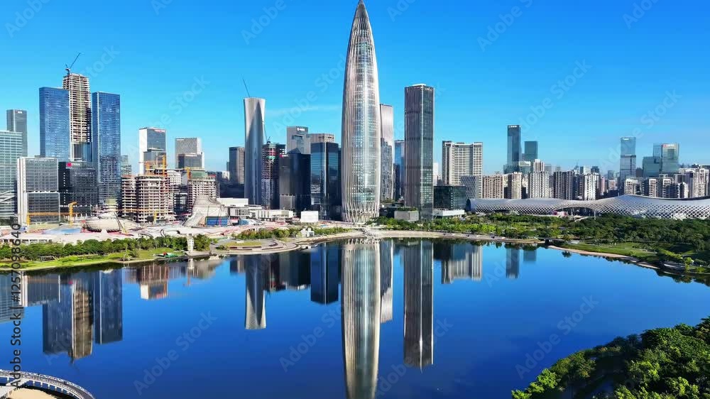 4k aerial video showcasing Shenzhen Bay Talent Park as a scenic spot blending nature and innovation by the bay 4k aerial video showcasing Shenzhen Bay Talent Park as a scenic spot blending nature and innovation by the bay