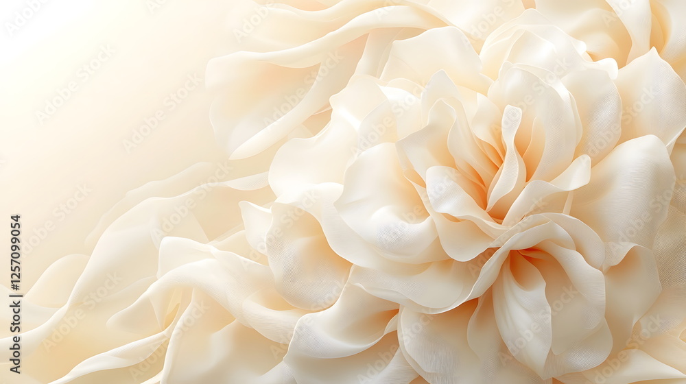 Soft white flower petals blooming elegantly with a delicate texture and subtle light background. Soft white flower petals blooming elegantly with a delicate texture and subtle light background.