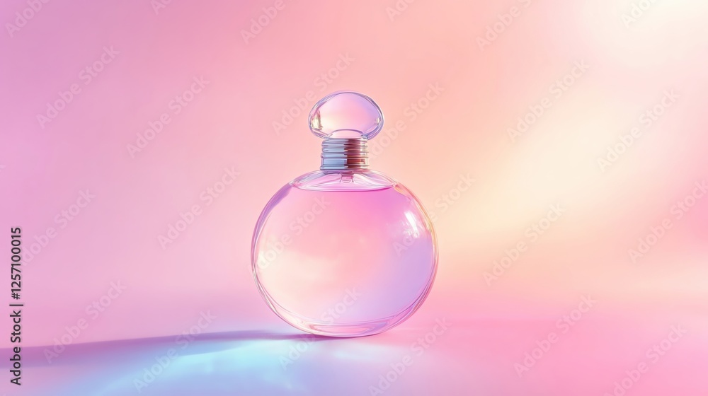 Elegant perfume bottle with pastel background. Elegant perfume bottle with pastel background.