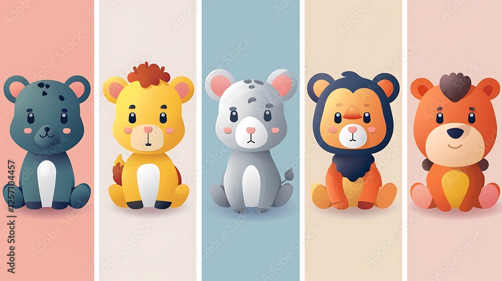 Obraz premium Creative Kindergarten Logo Design Concept
