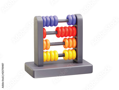 Abacus for Kids icon 3d render illustration