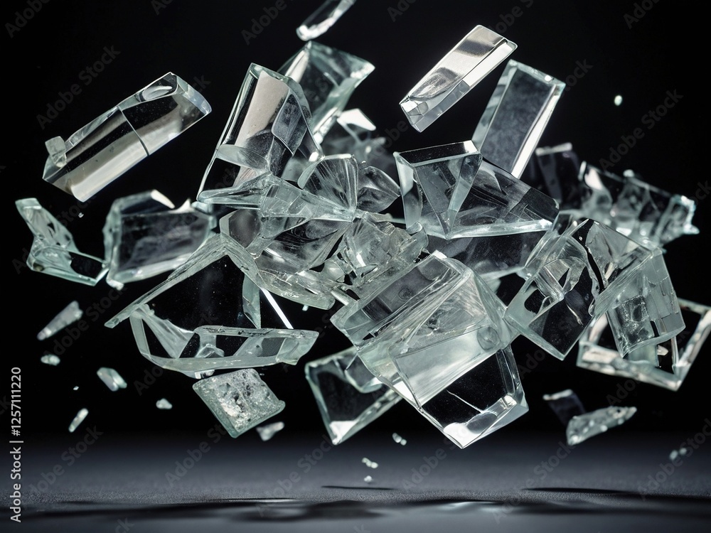 Fototapeta premium broken glass broken glass isolated