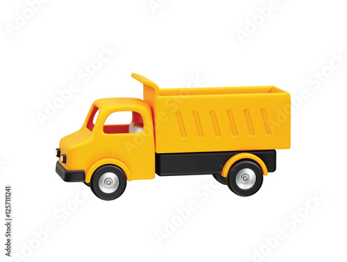 Dump Truck icon 3d rendering illustration