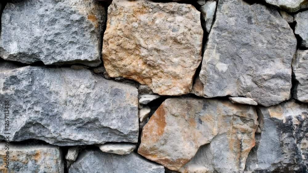 Rustic stone wall texture with natural rock pattern and weathered surface Rustic stone wall texture with natural rock pattern and weathered surface