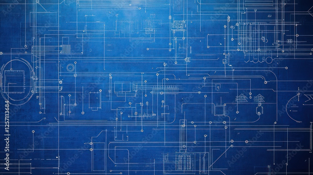 Abstract blue tech blueprint background. Abstract blue tech blueprint background.