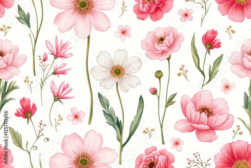 Wallpaper Mural floral seamless pattern Torontodigital.ca