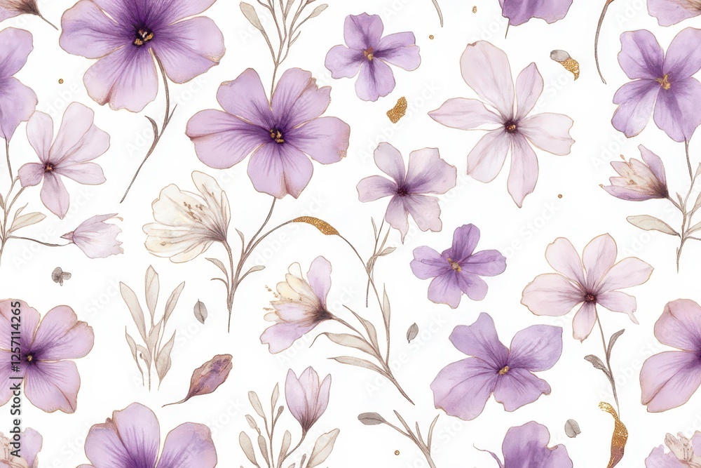 a pattern with purple flowers on a white background a pattern with purple flowers on a white background