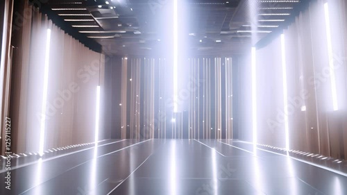 金色のサイバー空間、近未来のイメージ