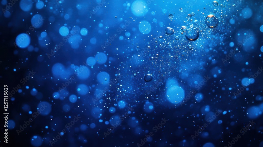 Underwater Serenity Floating Particles Ethereal Beauty Impressionism Soft Blue Light Abstract Background Underwater Serenity Floating Particles Ethereal Beauty Impressionism Soft Blue Light Abstract Background