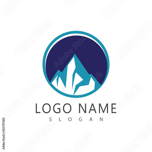 Mountain logo vector template symbol design