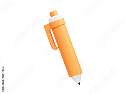 pencil and eraser icon 3d. Pen icon 3d render illustration