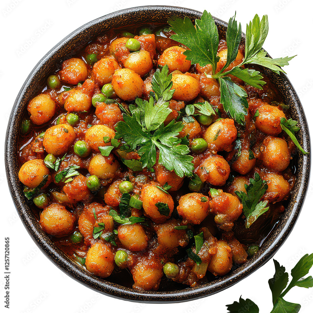 Chana Masala isolated on transparent background Chana Masala isolated on transparent background