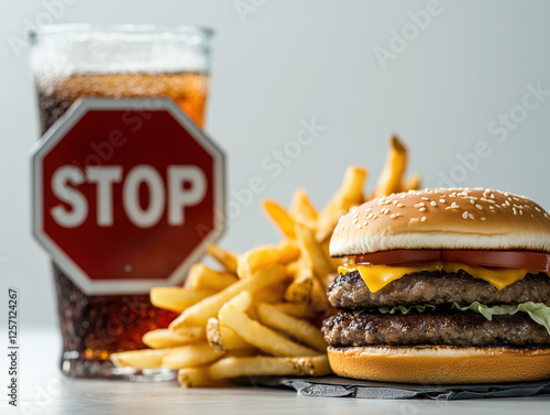 A photo showing a stop sign with 