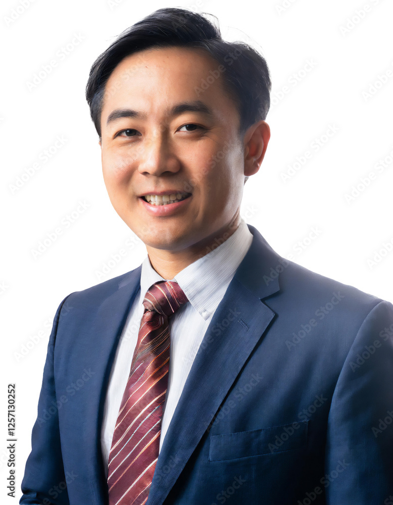 Portrait of only one Man. White Background. Portrait of only one Man. White Background.