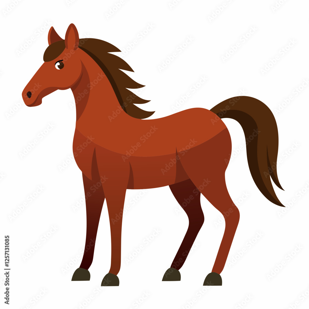 Elegant Horse Vector on White Background Elegant Horse Vector on White Background