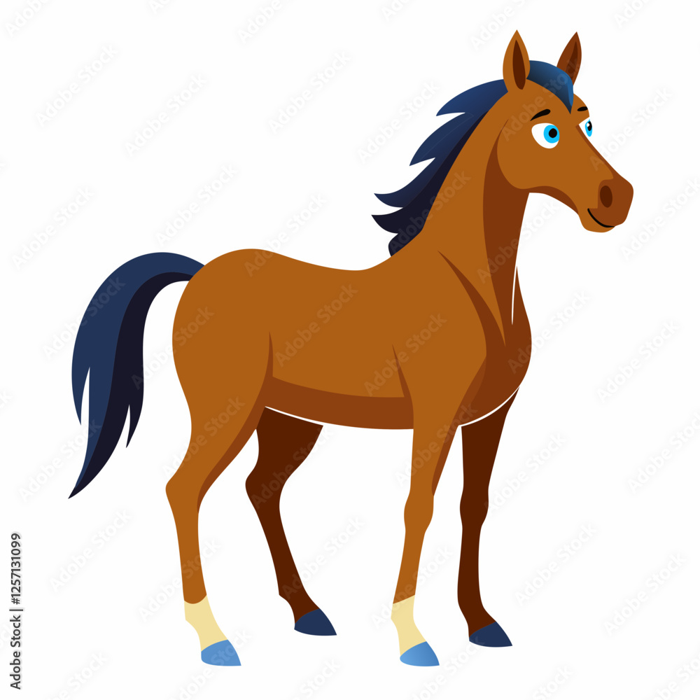 Elegant Horse Vector on White Background Elegant Horse Vector on White Background