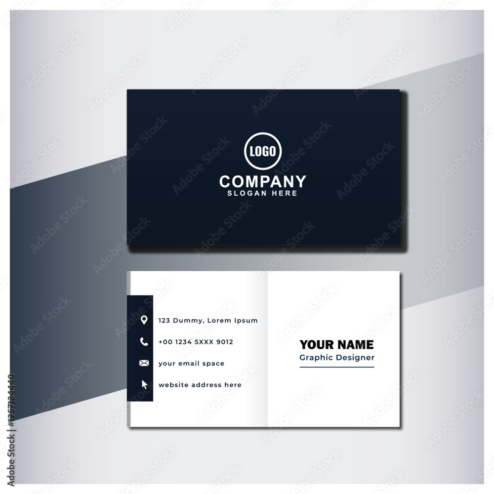 Naklejka premium Modern business card template.