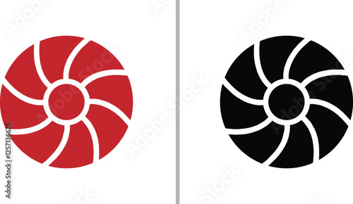 Cooling Fan, air cooler icon with vector.