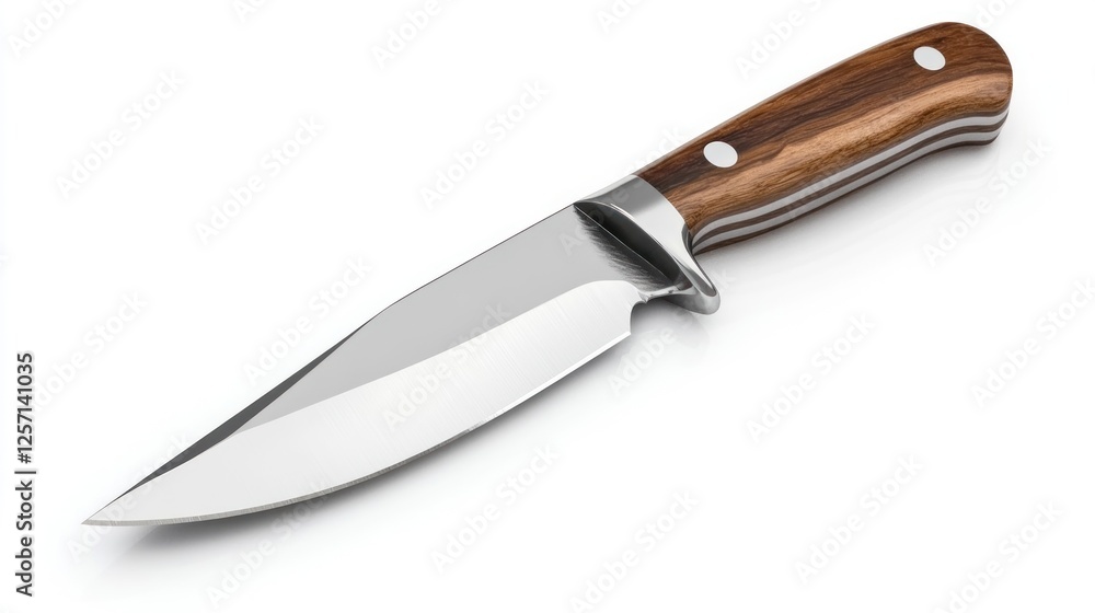 Hunting Knife on White Background. Possible Use Stock Photo Hunting Knife on White Background. Possible Use Stock Photo