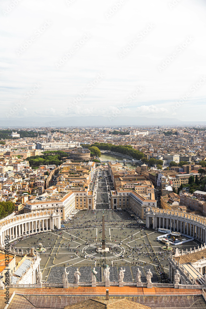 View of St Peter's Square from top of St Peter's Dome View of St Peter's Square from top of St Peter's Dome
