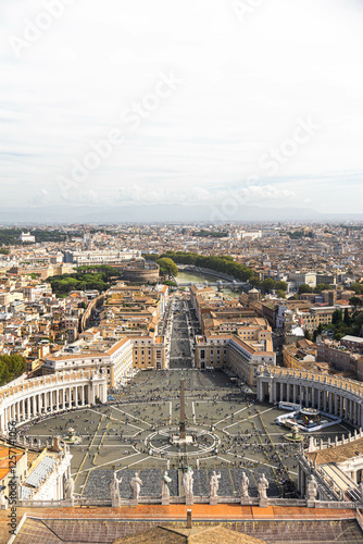 Photography View of St Peter's Square from top of St Peter's Dome