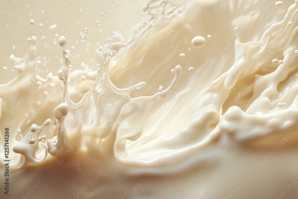 A creamy splash captured mid-motion, sharp waves and droplets in focus. A creamy splash captured mid-motion, sharp waves and droplets in focus.