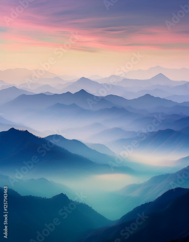 sunrise in mountains backround wallpaper