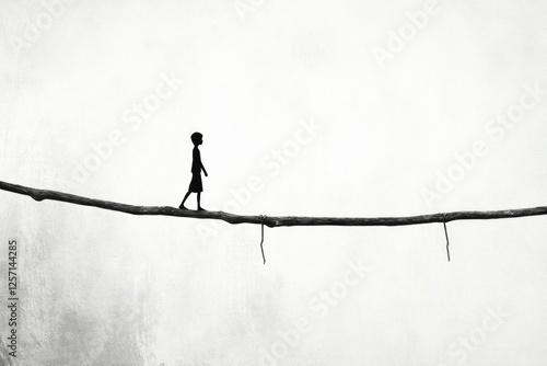 Wallpaper Mural A person trying to cross an unsafe bridge Torontodigital.ca