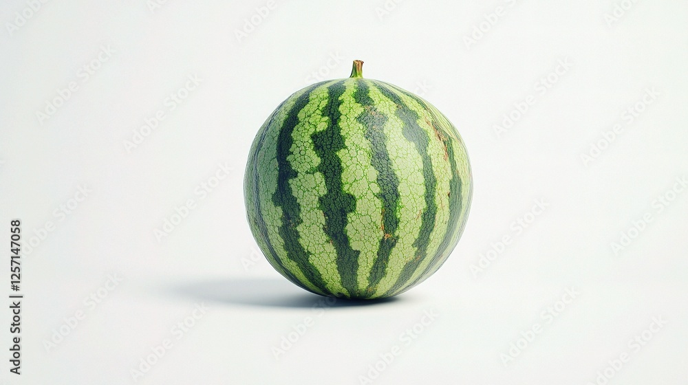 Whole Watermelon Isolated on a White Background for Fresh Food Images Whole Watermelon Isolated on a White Background for Fresh Food Images