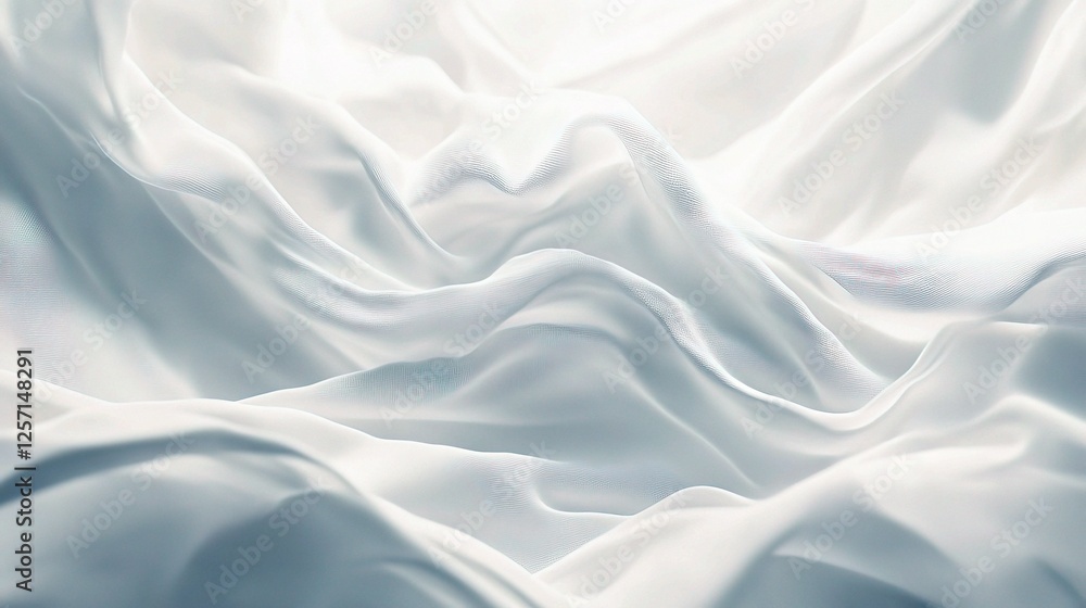 Fototapeta premium White Abstract Wave Texture Design Background with Soft Lines