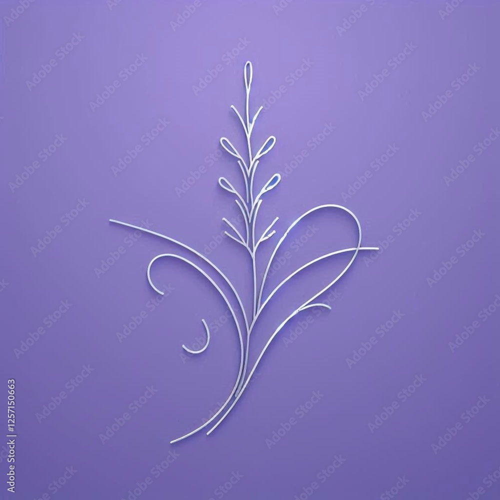 Elegant Lavender Logo with Minimalist Silver Lines Elegant Lavender Logo with Minimalist Silver Lines