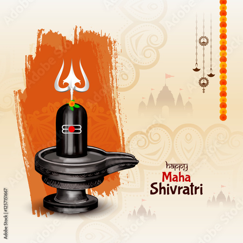 Cultural Happy Maha Shivratri Indian traditional festival background