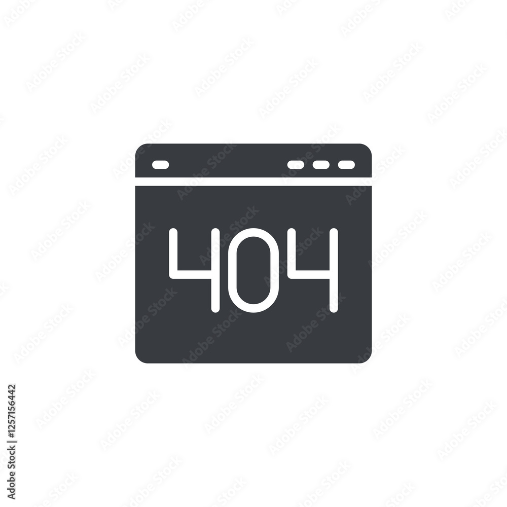 A browser window with error vector icon A browser window with error vector icon