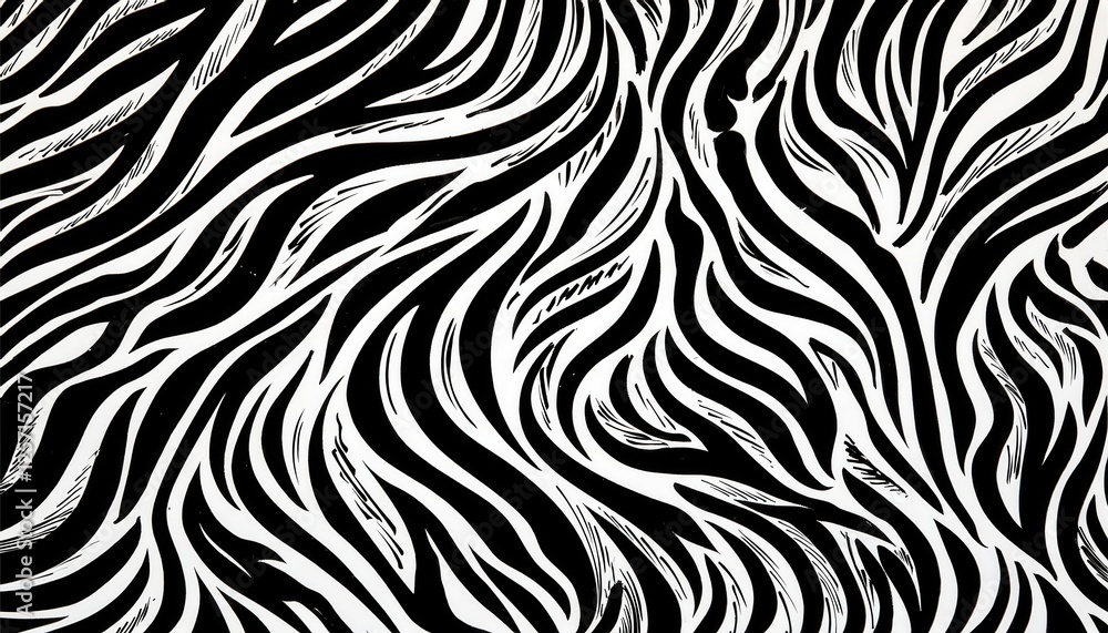 abstract zebra stripe pattern in high contrast black and white, perfect for fashion design, wallpaper, and graphic decor
abstract zebra stripe pattern in high contrast black and white, perfect for fashion design, wallpaper, and graphic decor