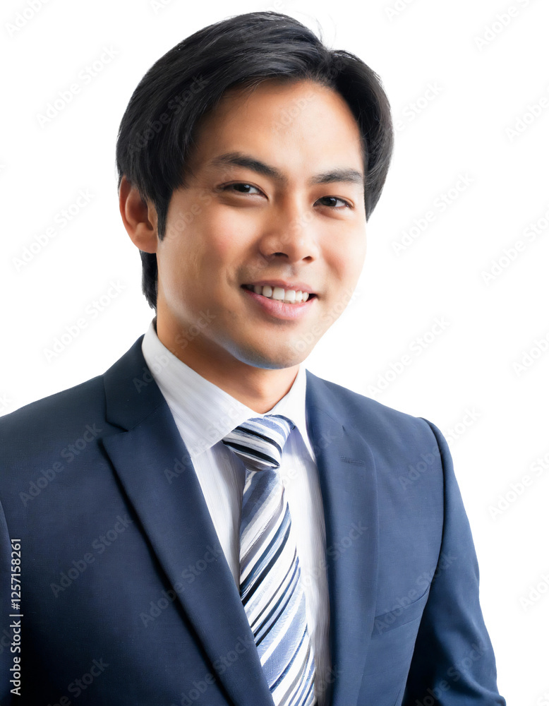 Portrait of only one Man. White Background. Portrait of only one Man. White Background.