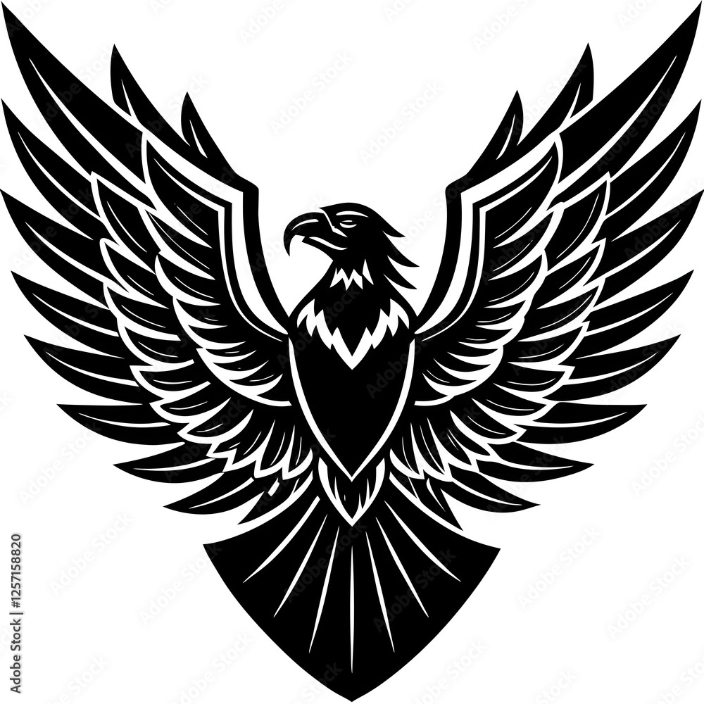 Fototapeta premium bald eagle logo vector illustration