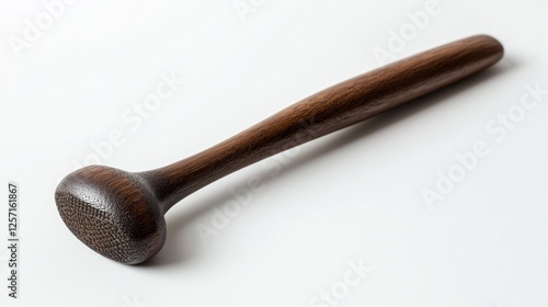 Wooden Muddler on White Background photo