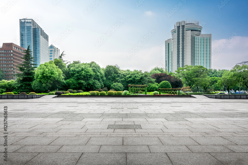 Harmonious Balance of Urban Architecture and Lush Greenery Harmonious Balance of Urban Architecture and Lush Greenery