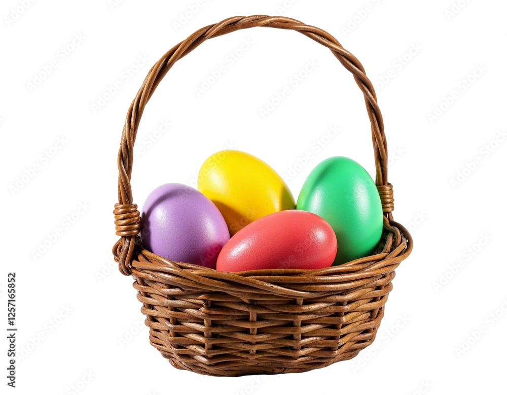 easter eggs in basket easter eggs in basket