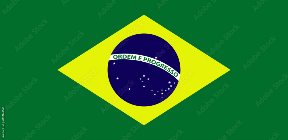 Fototapeta premium Brazil Flag National Size and Original File