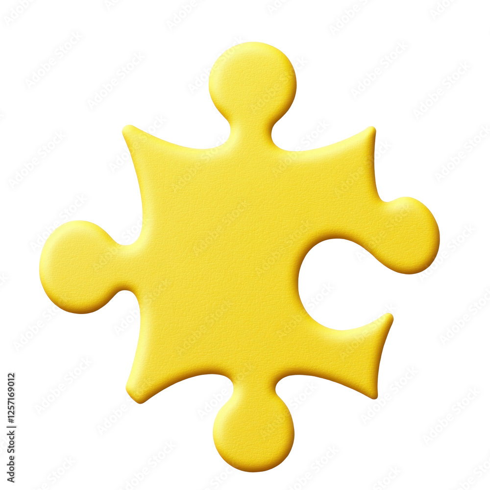 yellow golden puzzle isolated on white yellow golden puzzle isolated on white