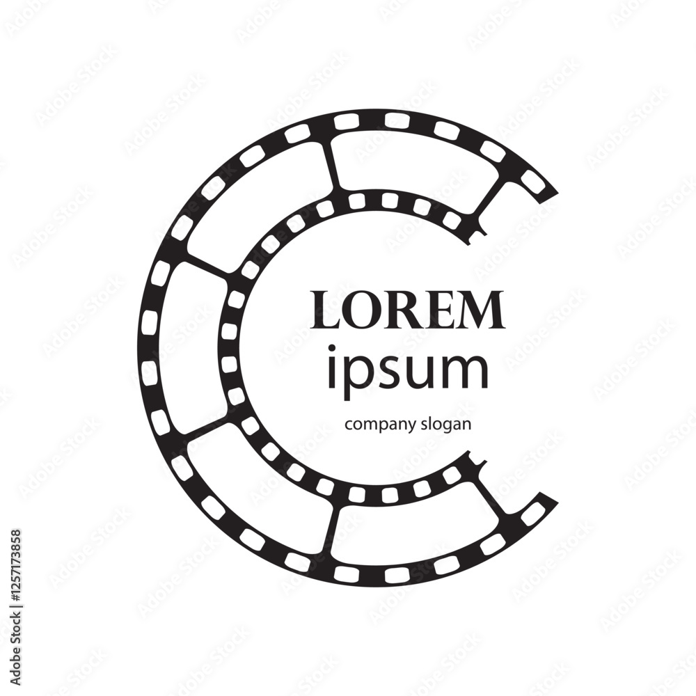 Fototapeta premium old film strip logo design