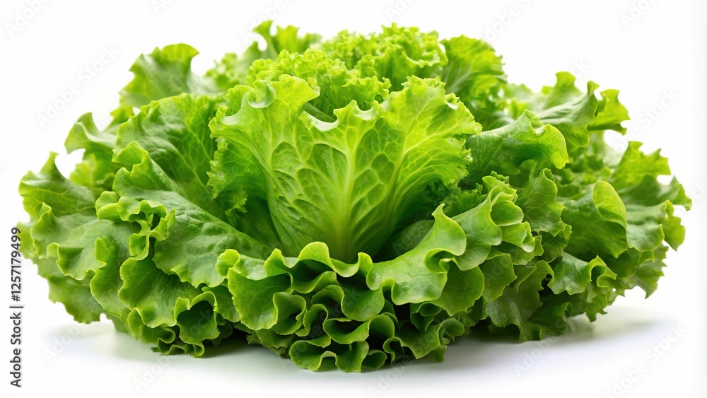 Fresh Lettuce on White Background - A fresh head of curly lettuce, perfect for healthy meals or salads, showcasing its vibrant green leaves.
Fresh Lettuce on White Background - A fresh head of curly lettuce, perfect for healthy meals or salads, showcasing its vibrant green leaves.