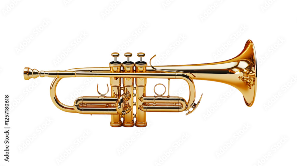 Fototapeta premium Golden Trumpet Musical Instrument Jazz Brass Band