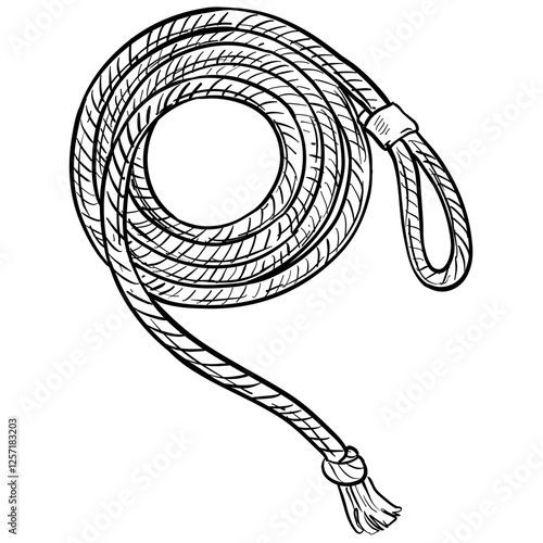 ropes and lasso handdrawn illustration