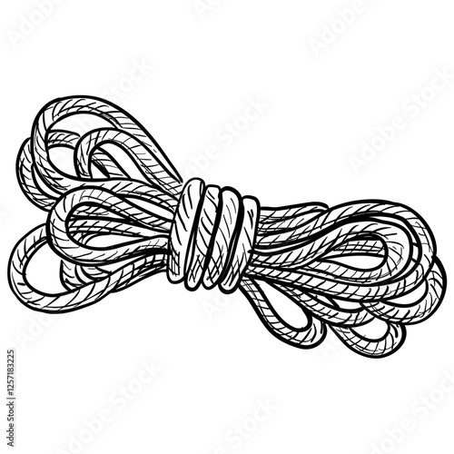 ropes and lasso handdrawn illustration
