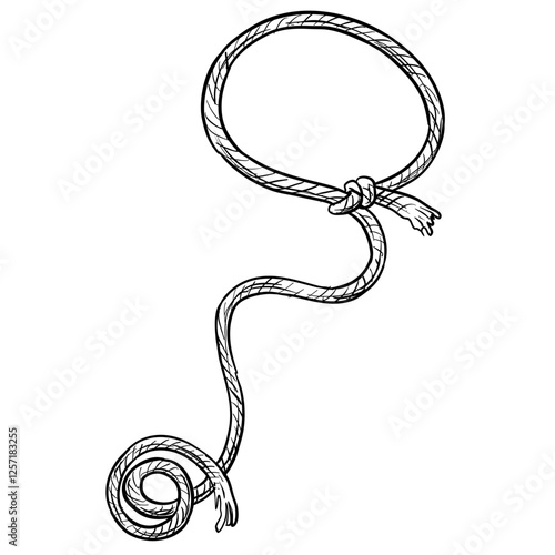 ropes and lasso handdrawn illustration