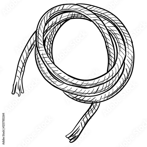ropes and lasso handdrawn illustration