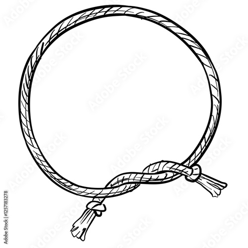 ropes and lasso handdrawn illustration