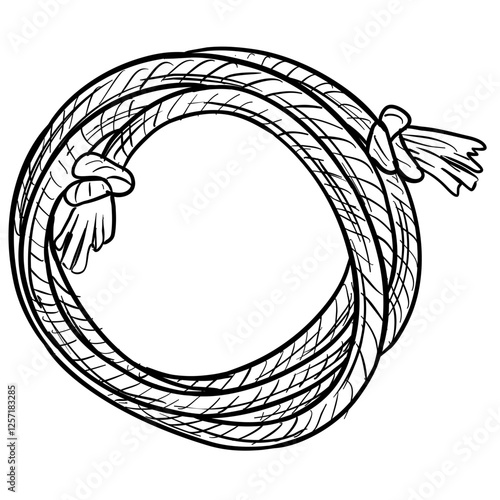 ropes and lasso handdrawn illustration